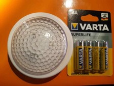 lampada di emergenza rotonda portatile a led bianca a batterie stilo push light 