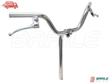 Manubrio Cromato in Acciaio Bici Ø 21,1 Pieghevole - Graziella Completo di Leve