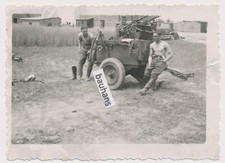 Foto Wehrmacht difesa aerea gemella MG 34 su rimorchio WW2 (9781a)