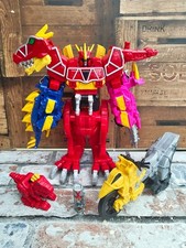 Power Rangers Dino Charge Red T-Rex Zord Megazord con Stego e Tricera Zord