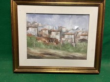 quadro dipinto ad olio de magistris leonardo paesaggio lazio case roma formello