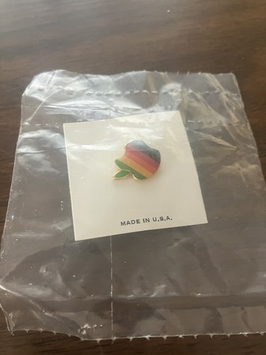 Spilla logo arcobaleno apple - logo,