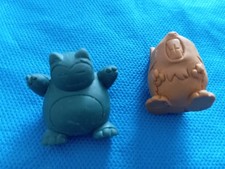 x2 GOMME GOMMINE da COLLEZIONE Vintage ERASER Anni '80s Rare ANIMALI JAPAN MANGA