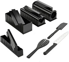 KIT SUSHI 11 PEZZI SET STAMPO CUCINA GIAPPONESE ROLL RISO PESCE ONIGIRI COLTELLO