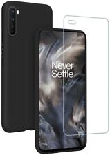 COVER CUSTODIA + PELLICOLA VETRO TEMPERATO PER OnePlus NORD 5G NERO OPACO