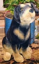 Ace Rottweiler Cucciolo Cane Peluche Marrone Tan Nero Realistico Peluche Qualità (M