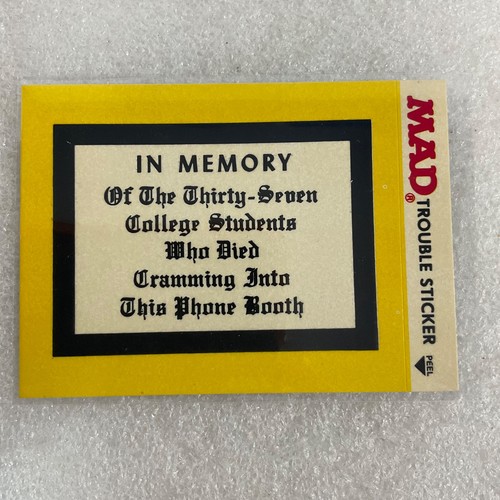 1983 mad trouble stickers - mad,