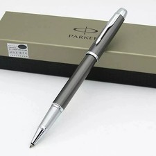 Penna roller Good Grey Parker serie IM pennino fine inchiostro nero ricarica senza scatola