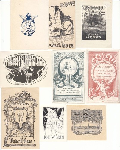 Exlibris bookplate fundus - 9,