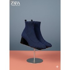 Zara Trafaluc Blue Black Knit