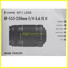 Manuale Obiettivi Canon EF-S 55/250mm f4-5,6 IS II Istruzioni english FR DE