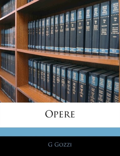 Gozzi opere paperback - -, or