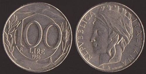 100 lire 1996 italia turrita - 100,