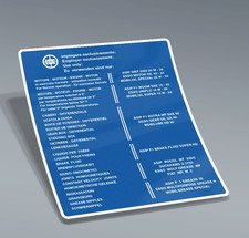 ADESIVO FLUIDI vano motore