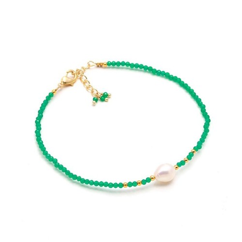 Bracciale onice verde e - a+++,