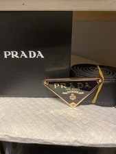 PRADA - CINTURA NERA UOMO -