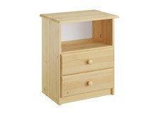 Solido alto comodino in Pino