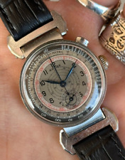 Ancre Chronograph Monopusher Vintage Fancy Lugs 1930-1940