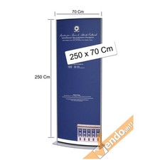 TOTEM PUBBLICITARIO BIFACCIALE DA TERRA CERTIFICATO DA ESTERNO H 250 L 70 CM