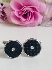 Gemelli Morellato Tondi In Acciaio E Fibra Di Carbonio Con Diamantino