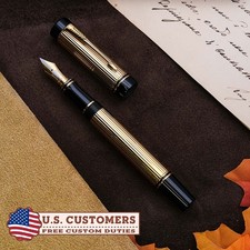 Parker - Duofold Centennial Gold Plated  - Fountain Pen - NIB F  18K