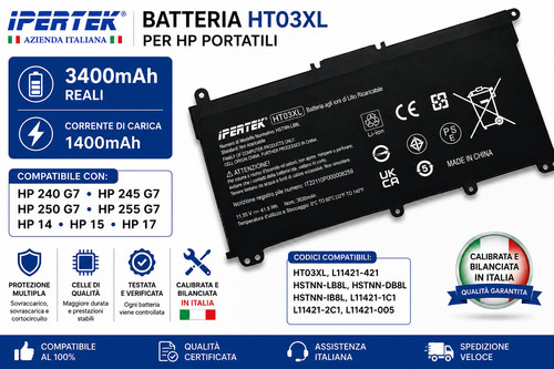 Batteria per portatile hp - portatile,