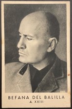 RSI BEFANA DEL BALILLA A.XXIII° 1945 CARTOLINA DI PROPAGANDA 1943.1945