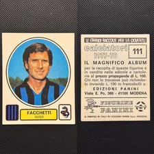 FIGURINE CALCIATORI PANINI 1977-78 INTER FACCHETTI #111 NUOVA BUONA RARA