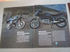 advertising Pubblicità 1983 MOTO BMW R80 R 80 GS G/S e BMW K 100 K100 RS