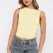 Damen One Shoulder Plissee