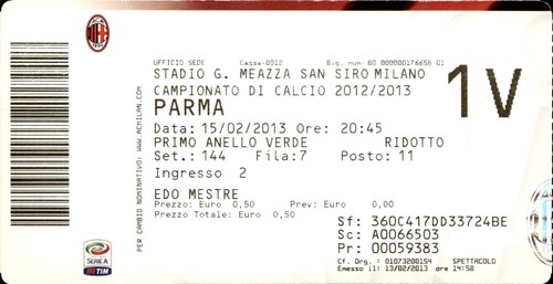 Biglietto stadio serie ac - a,