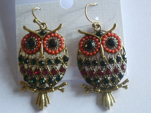 Set orecchini gufo moda etnica - gufo,