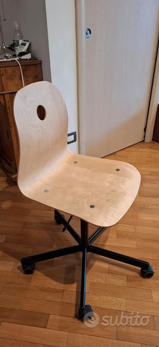 Sedia legno girevole ikea - legno,