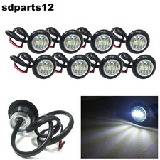 8x 3 Led A Bottone Bianco Luci