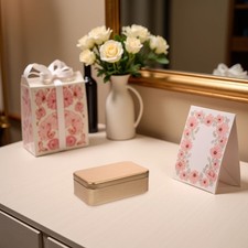  Scatola di latta rettangolare 4 pezzi porta caramelle matrimonio piccola con coperchi incernierati