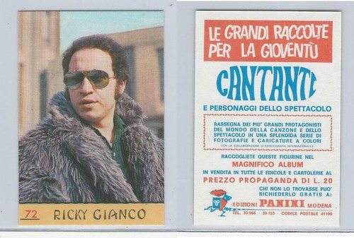 1968 panini cantanti music - 1968,