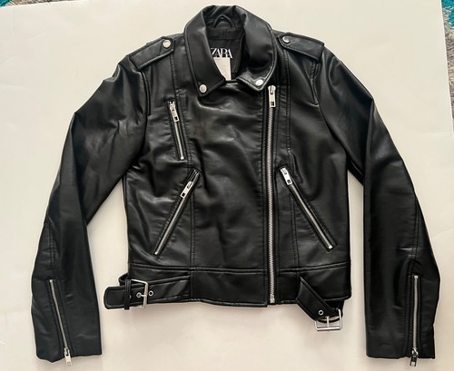 Giacca ecopelle zara - zara, nera