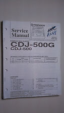Pioneer cdj-500 g manuale di servizio libro riparazione originale stereo lettore cd