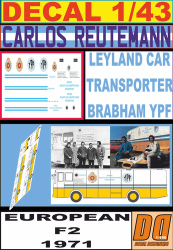 Decal leyland car - 1/43,