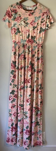 Maxi abito manica corta - , blu
