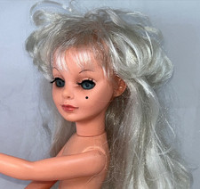 Bambola vintage Alta Moda Furga capelli biondi argentati pronti da vestire 17"