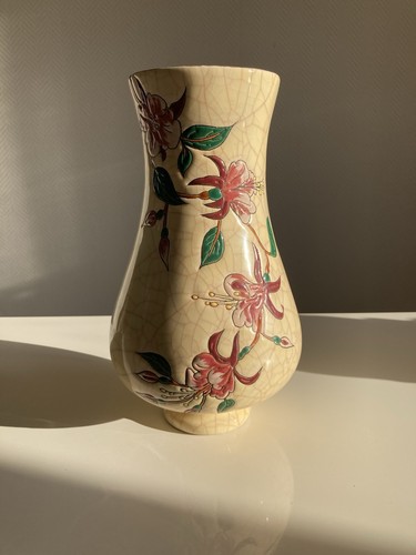 Emaux longwy vase pied - -, /