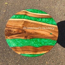 Piano Tavolo Da Caffè In Resina Epossidica Unico 30" Pezzo D'Arredamento