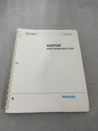 Tektronix 492pgm manuale - 492pgm,