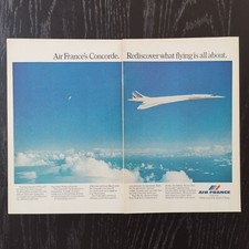 1976 #2 Air France Concorde - Original AD Advert Pubblicità Vintage