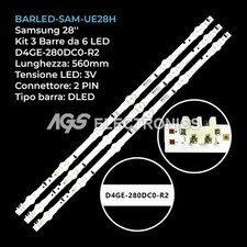 KIT 3 BARRE STRIP LED TV