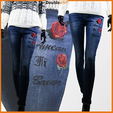 Jeans da Donna fantasia Fiori
