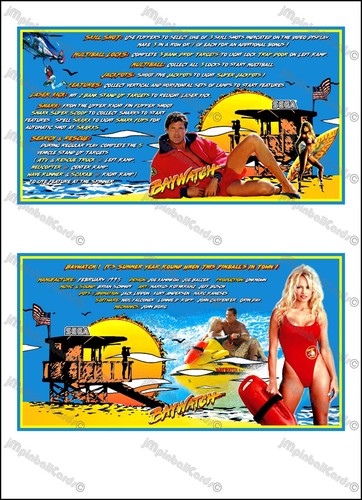 Sega baywatch 1995 cartes - baywatch,