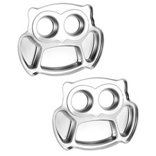  2 Pcs Piatti in Acciaio Inox