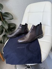 Prada Brown Leather Chelsea